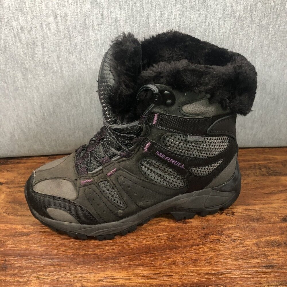 Merrell Womens Size 6.5 Kiandra Black‎ Waterproof 200g Winter Hiking Boots - Picture 7 of 9
